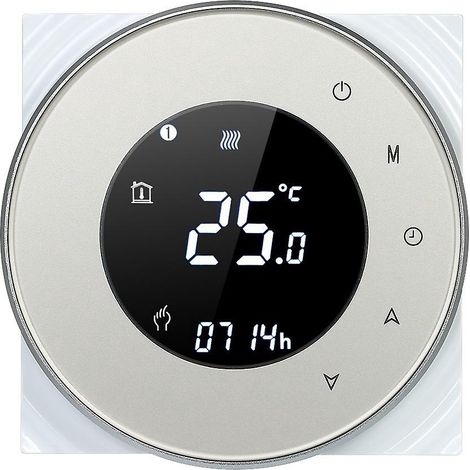 Programmierbarer Gasthermostat mit Trockenkontakt-Temperaturregler und Touchscreen-LCD-Display mit B-Champagner
