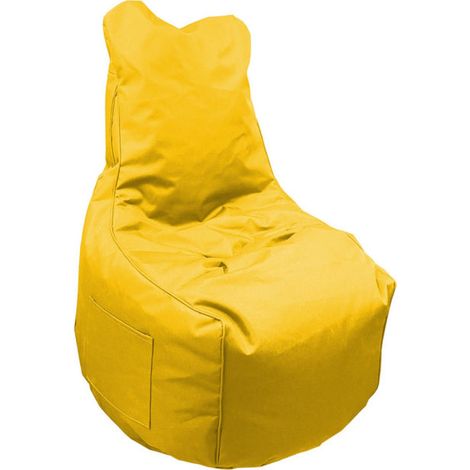 Layla Sitzsack aus Nylon und PVC in Gelb 650x650x950