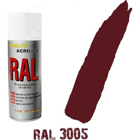 Bomboletta spray ral 3005 rosso vino acrilico vernice brillante lucido graffiti