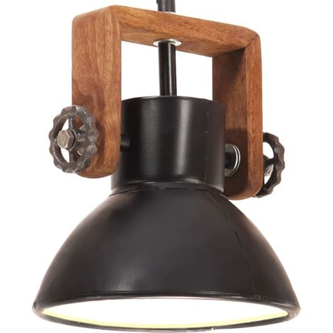 Hängelampe Industriestil 25 W Schwarz Rund 19 cm E27 (1/5)