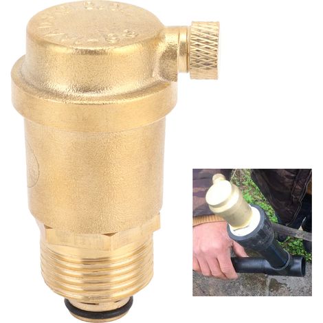 Soupape d'évent automatique en laiton, filetage mâle G3/4 pour système de chauffage au sol et HVAC