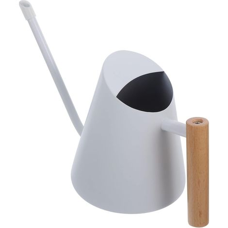 Regadera, tetera, regadera de jardín, maceta, riego de flores, suministros de jardinería, herramienta de plantación, acero inoxidable blanco (1/5)