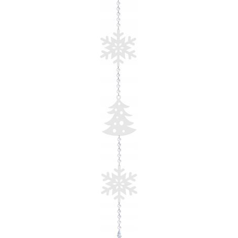 Ghirlanda natalizia, fiocchi di neve, decorazioni per l'albero di Natale, decorazione bianca glamour