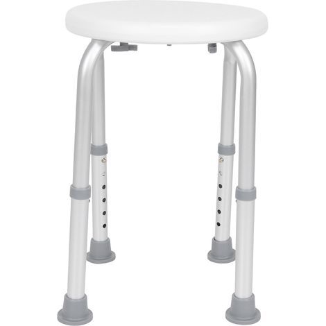 Chaise de bain-douche ronde, tabouret antidérapant réglable en hauteur pour personnes âgées (1/5)