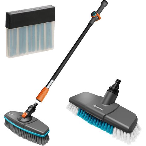 Gardena Cleansystem Soft Wash Brush & 90cm Handle & Hard Wash Brush Window Patio (1/5)