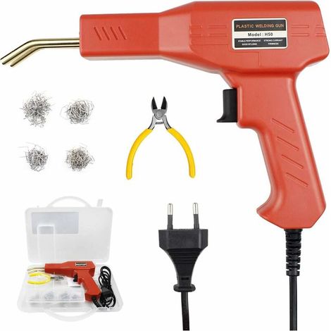 50W Hot Stapler,220V Machine de pare-chocs de voiture de soudure en plastique avec 200 PCS d'agrafes,Soudeur réparation pistolet pour les fissures en plastique carrosserie Auto PVC enlèvement Dent (1/5)