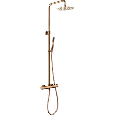 COLONNE DE DOUCHE THERMOSTATIQUE EN LAITON ROSÉ DORÉ (CUIVRE) SC418 COLLECTION PENEE (1/5)