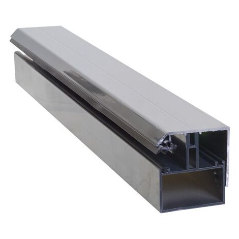 Profil de bordure porteur adaptable au polycarbonate 16/32 mm en aluminium laqué - Coloris - Gris anthracite RAL 7016, Longueur - 4 m