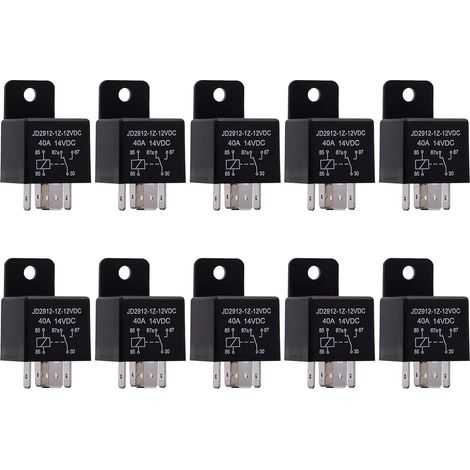 10 Pièces Relais 12V 40A 5 Broches Spdt, Modèle No .: JD2912-1Z-12VDC 40A 14VDC, Contacteur relais commutateur Power, Auto Commutateurs, Relais voiture (1/5)