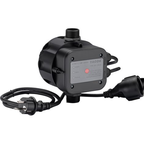 Wiltec Druckschalter mit Kabel EPC-5 230V 1-phasig bis 10 bar, Druckwächter mit Trockenlaufschutz für Hauswasserwerke und Pumpen, zuverlässige Pumpensteuerung (1/5)