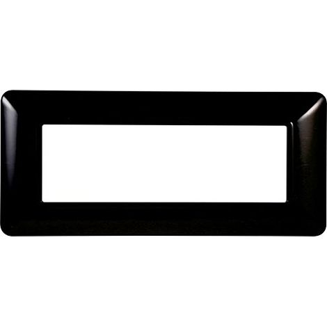 Plaque compatibles Bticino Matix 6 modules plastique couleur noir