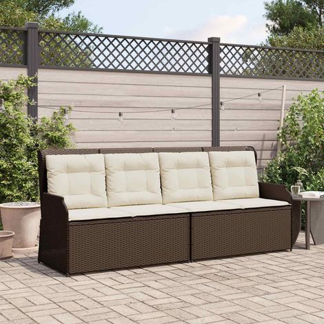 Gartenbank Braun Poly-Rattan