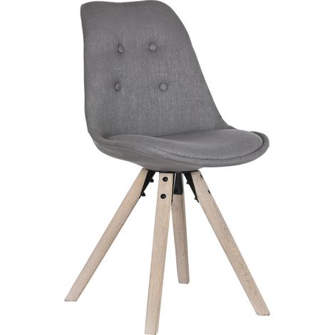 Chaise Chêne Polyester 48X44X84 Gris Foncé (1/5)