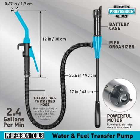 Kraftstoffförderpumpe, batteriebetriebene Flüssigbenzinpumpe, Saugpumpe, Batteriepumpe, Kanisterpumpe, automatische Saugpumpe (1/4)