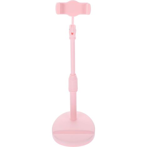Support Réglable pour Téléphone Portable et Tablette en Abs Angle Ajustable, Pliable et Télescopique, Maison Bureau, Couleur Rose (1/5)