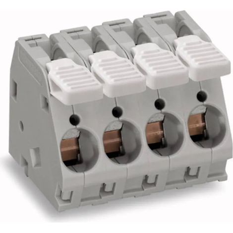 [NEUWERTIG] B-Ware Wago Federkraftklemmblock Klemmenleiste 6.00 Mm² Cage Clamp Grau 3 Pol 40 Stück