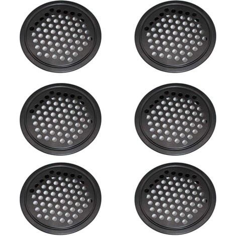 6-teiliges Lüftungsgitter aus Edelstahl, Luftauslass, Schranklüftung – 60 mm rundes Lüftungsgitter, geeignet für Küchenmöbel, Edelstahllüftung (1/4)