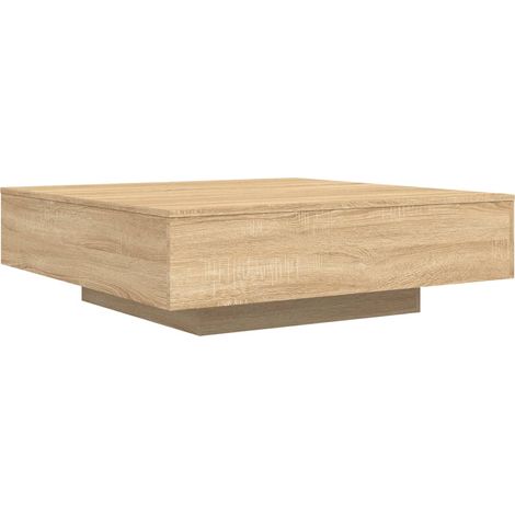 Table basse avec lumières LED chêne sonoma 100x100x31 (1/5)