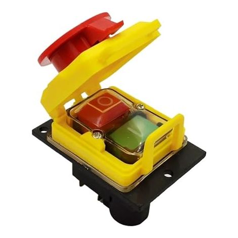 CK21 – interrupteur électromagnétique à 4 broches, arrêt d'urgence, bouton-poussoir marche-arrêt, for Machine-outil industrielle, AC 250V 16(12) A 5E4 (1/5)