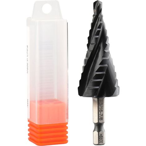 Forets étagés en acier inoxydable M35, forets pagode, forets d'alésage en acier rapide au cobalt, forets plaqués titane, 12 forets M35 TiAlN 3/16-7/8 (1/5)