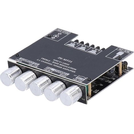 2.1-Kanal-Digitalverstärker 120W+120W+240W, Leistungslautsprechermodul mit verstärktem Bass, Stereo-L/R-Verstärkerplatine für Lautsprecher, integriertes Gehäuse, ideal für Heimkino. (1/5)