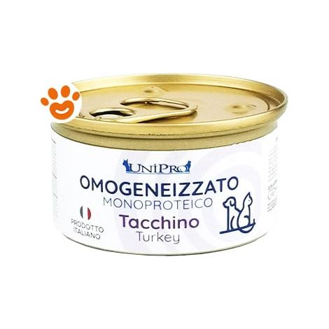 Unipro Dog&Cat Adult Omogeneizzato Tacchino - Lattina 85 Gr -