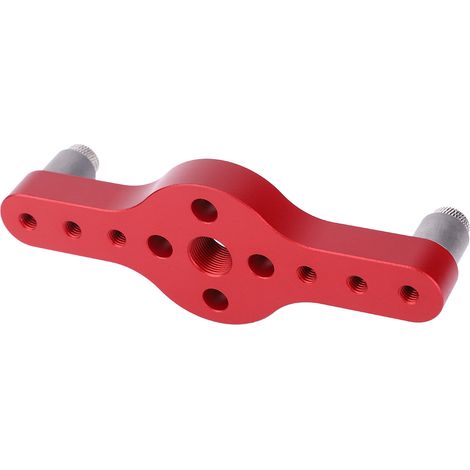 Outil de perçage en alliage d'aluminium avec gabarit de positionnement et 3 douilles de perçage (rouge) (1/5)