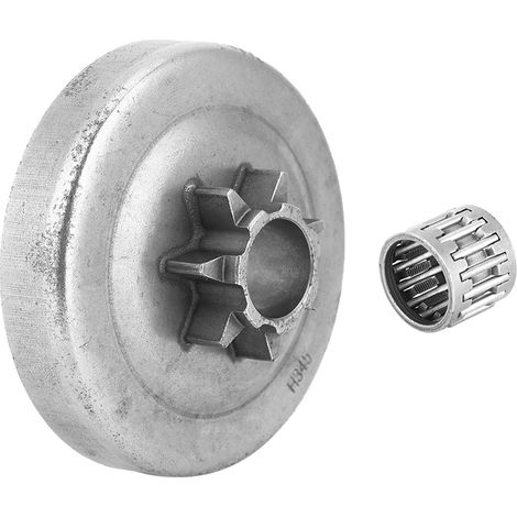 Pignon de tambour d'embrayage en acier inoxydable à 7 dents compatible avec les scies électriques Husqvarna 340, 345, 350, 445 et 450. (1/5)