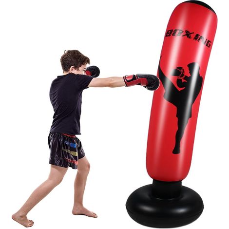 Sac de Frappe Lourd pour Les Enfants Boxe Dummy Gonflable Dinosaure Cool Fun Jouets pour Les garçons Cadeaux de Sport activités de Plein air Yard Games (1/5)