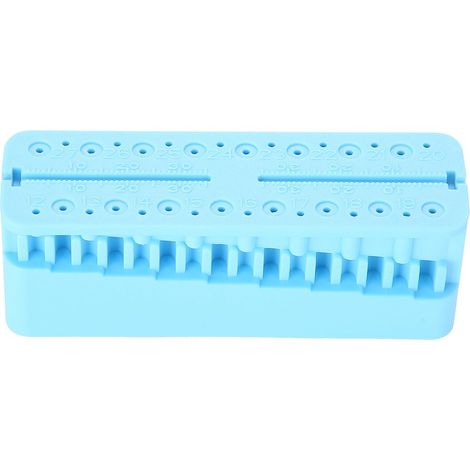 Équerre endodontique de mesure pour limes dentaires, bloc de test bleu ciel, outil de calibration pour canaux radiculaires. (1/5)