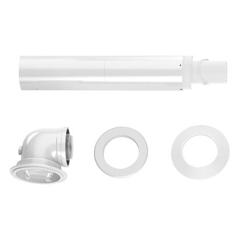 Terminal horizontal télescopique plastique blanc D 80/125 – ELM LEBLANC - 7738112576 (1/2)