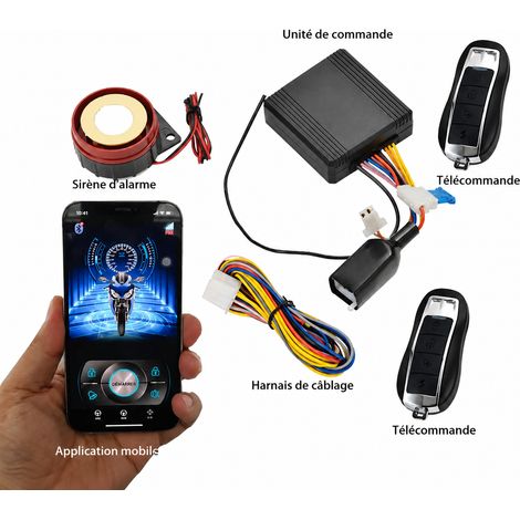 Système d'alarme antivol moto 12V Bluetooth PKE HZ-506PKE/T335 t335 14 × 10 × 7 cm 350 g – Livraison gratuite