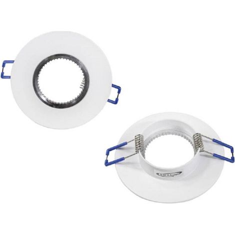 Support Encastrable Pour Spot - Diamètre 60 mm - Pour Comptoir Et Plafond - Dimensions 95x23 mm - Blanc (1/2)