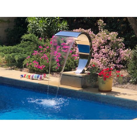 ZENLYS Cascade de Piscine INOX Cobra Hauteur 80cm (1/4)
