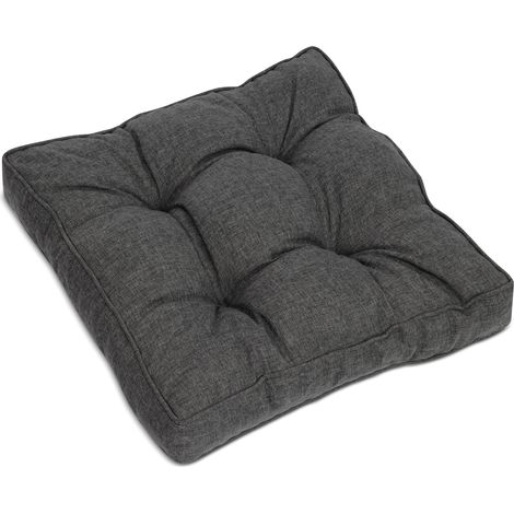 Beautissu Beauflair Loungekissen Outdoor Graphitgrau, 50cm, 50cm, 10cm