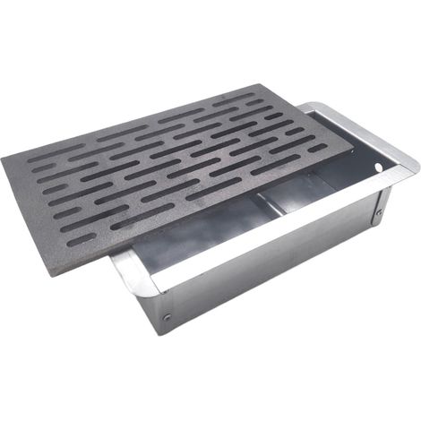 Griglia in ghisa 30x16x1 cm mod.M per camino cenere stufa fondello con cassetto 8H cm (1/5)