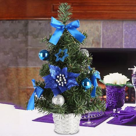 Árbol De Navidad Artificial Mini - Decoración Para Mesa De Hotel Café Fiesta - Bola Brillante Con Maceta - Unidad (1/5)