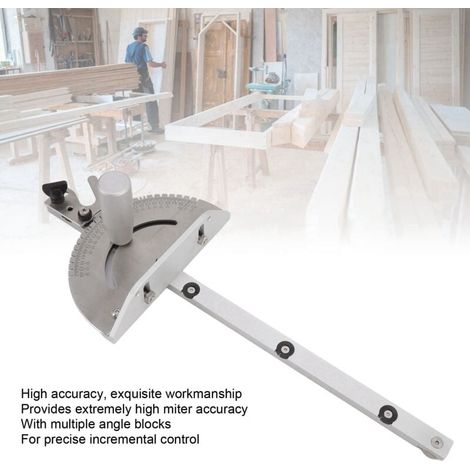 Miter Saw Gauge, High Precision, Wear-Resistant Aluminum Table Saw Gauge for Woodworking MUMU