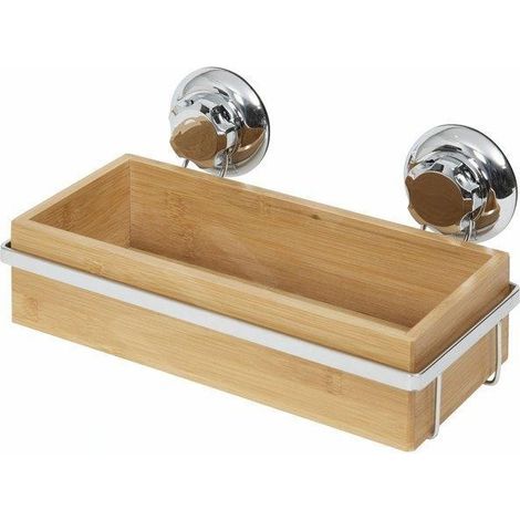 Compactor Bestlock - Porte-savon 276 x 148 x 127 mm, bambou/chrome RAN5807 (1/5)