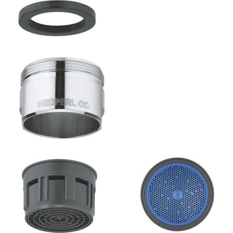 Mousseur - GROHE - Chromé 13927000 - Filetage externe - Aérateur classe C - 30 l/min a 3 bars