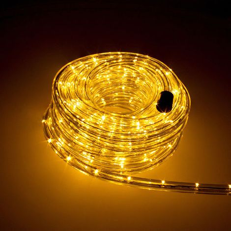 LED Lichtschlauch Komplett Set mit Zubehör Lichterkette Beleuchtung F3 LED für Drinnen/Draußen Weihnachten Beleuchtung Dekoration Lichterschlauch, Warmweiß 5m (1/3)