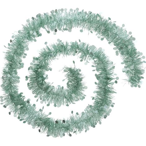 Guirlande de Noël large 10 cm Vert amande avec pastilles Longueur 2 mètres - Feeric Christmas (1/2)