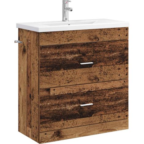 Bathroom Furniture Set Old Wood 81 x 40 x 84.5 cm vidaXL (1/5)