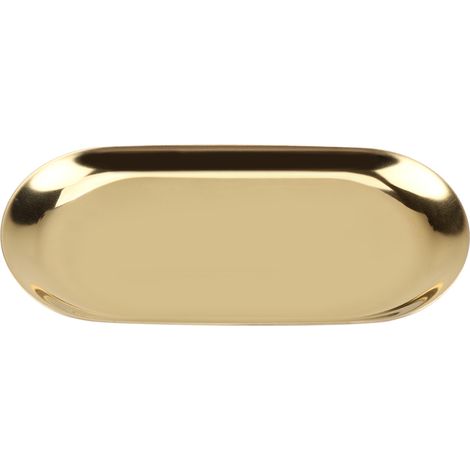 Aufbewahrungsschale aus Edelstahl im nordischen Stil, ideal für Kosmetikartikel, Schmuck und Kuchen, für Schreibtische (Golden S) (1/5)