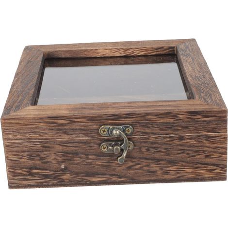 Boîte Vintage pour Spécimens Insectes avec Couvercle Transparent Rangement Décoratif pour Et Collections Échantillons Poussière (1/5)