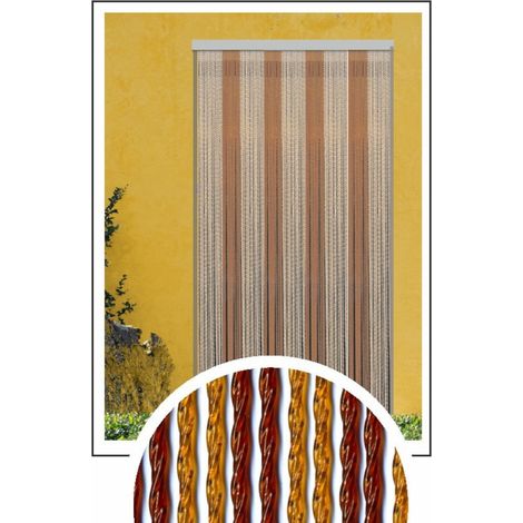 Tende antimosche bronzo/avana in pvc per esterno e interno - 140x240