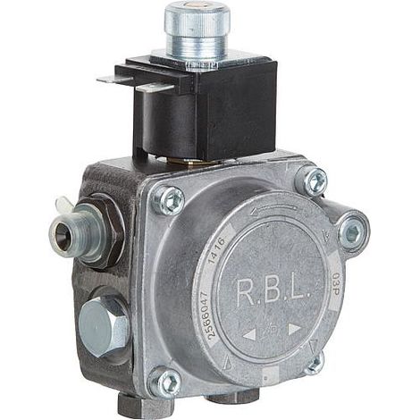 Riello – Pompe à fioul 1 allure – Arbre méplat 8 mm – Sens de rotation à droite – Raccord gicleur à droite – Électrovanne 1