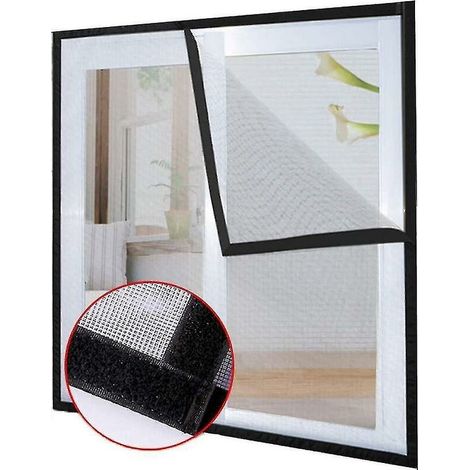 Moustiquaire Filet de protection pour chat 1pcs avec ruban adhésif, pour fenêtre de balcon moustiquaire (1,2 1,5 m) (1/5)