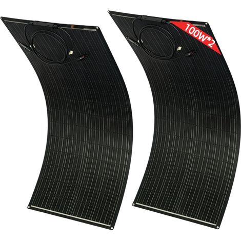 Panneau Solaire Flexible, Sortie de 200W, Design Étanche, ETFE100W 2PCS (1/2)