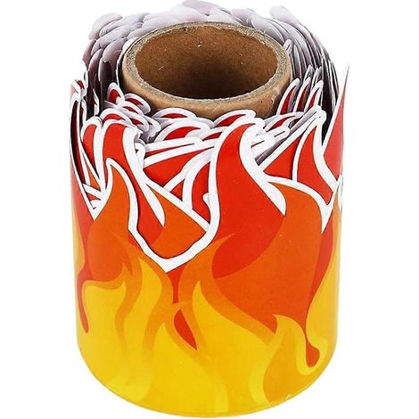 rouleau de bordure décorative flamme pour tableau d'affichage à faire soi-même, bordure murale décorative en forme de feu (1/5)